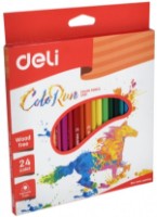 Creioane colorate Deli ColorRun 24pcs