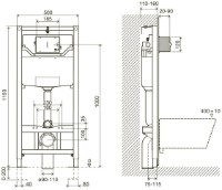 Rezervor WC îngropat cu cadru Imprese i-Frame i9109