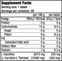 Produs pentru slăbit Biotech L-Carnitine 500mg Blueberry & Raspberry 20tab imaginea #2 — magazin online Desire.md