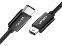 Cablu USB Ugreen Type-C to Mini USB 2m Black (70873)