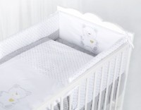Lenjerie de pat pentru copii Albero Mio Sweet Bear Grey (C-3 H165)