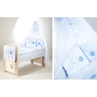 Lenjerie de pat pentru copii Albero Mio Teddy Bear Blue (C-5 H138)