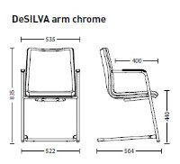 Офисный стул Новый стиль Desilva Arm Black Eco-30