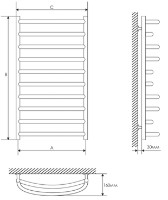 Uscător de prosoape Laris EuroMix P10 500х900 Elektro R imaginea #2 — magazin online Desire.md