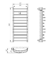 Полотенцесушитель Laris EuroMix P12 500х1200