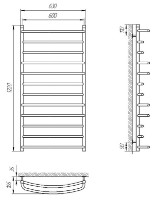 Uscător de prosoape Laris EuroMix P12 600х1200 imaginea #2 — magazin online Desire.md