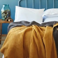 Плед Issimo Simply Blanket Grey/Mustard 150x200