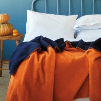 Pătura Issimo Simply Blanket Navy/Orange 150x200