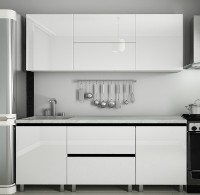 Bucătărie Bafimob Gola-1 Glass (High Gloss) 2.0m White
