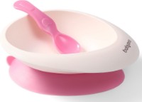 Миска с присоской и ложкой BabyOno Pink (1077/02)