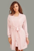 Halat de baie Ajoure T5140 Print Rhombus Pink S imaginea #1 — magazin online Desire.md