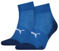 Ciorapi pentru bărbați Puma Sport Cushioned Quarter 2P Blue 39-42