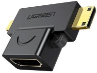 Переходник Ugreen Micro + Mini HDMI to HDMI HD129 Black (20144)