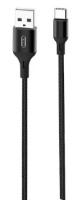 Cablu USB XO Type-C Braided NB143 2m Black