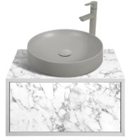 Шкаф с умывальником Montebella Set 50.01 600x500 Bianco 455x455 Koala