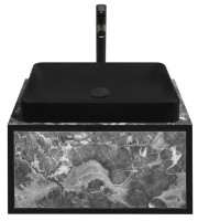 Шкаф с умывальником Montebella Set 50.01 600x500 Nero 585x385 Pantera