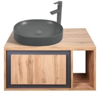 Шкаф с умывальником Montebella Set 52.01 800x500 Spirit LED 550x425 Lemur