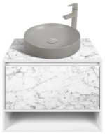 Шкаф с умывальником Montebella Set 53.01 800x500 Bianco LED 455x455 Koala