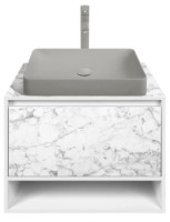 Шкаф с умывальником Montebella Set 53.01 800x500 Bianco LED 585x385 Koala