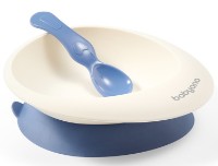Миска с присоской и ложкой BabyOno Blue (1077/01)