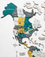 Harta lumii UberHaus 3D Lemn Country L 1500x900mm