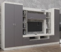 Гостиная ML-Mobila ML-2 Премьера 15/3100 Дуб Крафт Белый/Антрацит