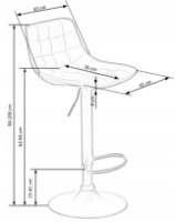 Scaun de bar Halmar H-95 Black-Green imaginea #8 — magazin online Desire.md