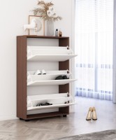 Rafturi pentru pantofi Mobildor-Lux Leo 90 (125x90x27) Wenge/White imaginea #2 — magazin online Desire.md