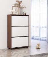 Rafturi pentru pantofi Mobildor-Lux Leo 90 (125x90x27) Wenge/White imaginea #3 — magazin online Desire.md