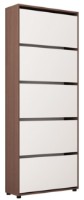 Rafturi pentru pantofi Mobildor-Lux Leo 90 (203x90x27) Wenge/White imaginea #1 — magazin online Desire.md