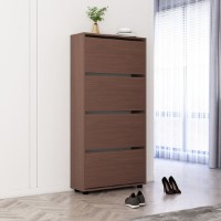 Rafturi pentru pantofi Mobildor-Lux Leo Slim 50 (164x50x16) Wenge imaginea #2 — magazin online Desire.md