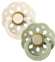 Suzeta BIBS Boheme 2 Pack 0+ months Ivory/Sage