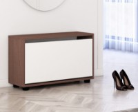 Rafturi pentru pantofi Mobildor-Lux Leo Slim 80 (47x80x16) Wenge/White imaginea #2 — magazin online Desire.md