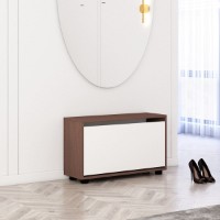 Rafturi pentru pantofi Mobildor-Lux Leo Slim 90 (47x90x16) Wenge/White imaginea #2 — magazin online Desire.md