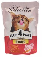 Влажный корм для кошек Клуб4лапы Selection Strips Turkey 0.08kg 12pcs