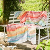 Плед IBENA Jacquard Harlyn 150x200cm Berry/Orange фото №2 — интернет-магазин Desire.md