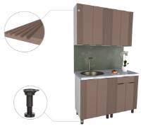Bucătărie MDF Lux Latte Soft 1.2m imaginea #6 — magazin online Desire.md