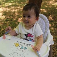 Husa pentru scaun de masa BabyJem Chair Cushion Grey (403) imaginea #2 — magazin online Desire.md