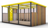 Pavilion cu podea și bănci PlayPark PL- 611