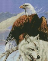 Pictura cu diamante după numere Strateg Великий орёл и волк (HX246)