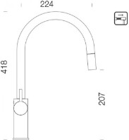 Смеситель для кухни Schock Hekate 549120 CHR фото №2 — интернет-магазин Desire.md