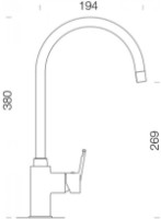 Смеситель для кухни Schock Simi 505000 CHR фото №2 — интернет-магазин Desire.md