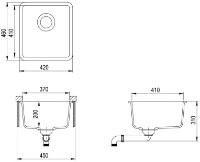 Chiuvetă de bucătărie Aquasanita Helika Arca SQA101 Grafit imaginea #2 — magazin online Desire.md