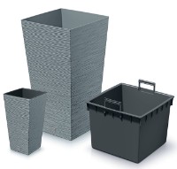 Цветочный горшок Prosperplast Furu Square DFSH240-422U фото №2 — интернет-магазин Desire.md