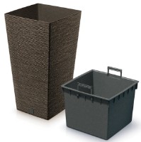 Ghiveci Prosperplast Furu Square ECO Wood DFSH240W-4625W imaginea #2 — magazin online Desire.md