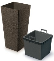 Ghiveci Prosperplast Furu Square ECO Wood DFSH300W-4625W imaginea #2 — magazin online Desire.md