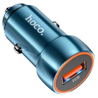 Автомобильная зарядка Hoco Z46 Blue Shield Gray