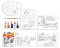 Carte de colorat pentru copii AS Акварель: Пейзажи (1038-11037)