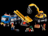 Set de construcție Lego City: Excavator and Truck (60075)