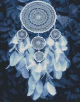 Алмазная картина по номерам Strateg Ловец снов из перьев (HX448)